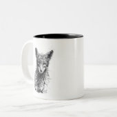 Junger Fuchs Zweifarbige Tasse (Vorderseite Links)