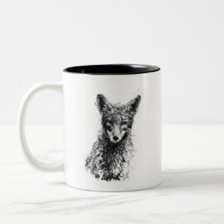 Junger Fuchs Zweifarbige Tasse