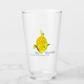 Junger Gelber Kofferfisch Glas (Vorderseite)