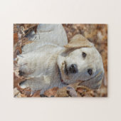 Junger gelber Labrador retriever-Welpe Puzzle (Horizontal)