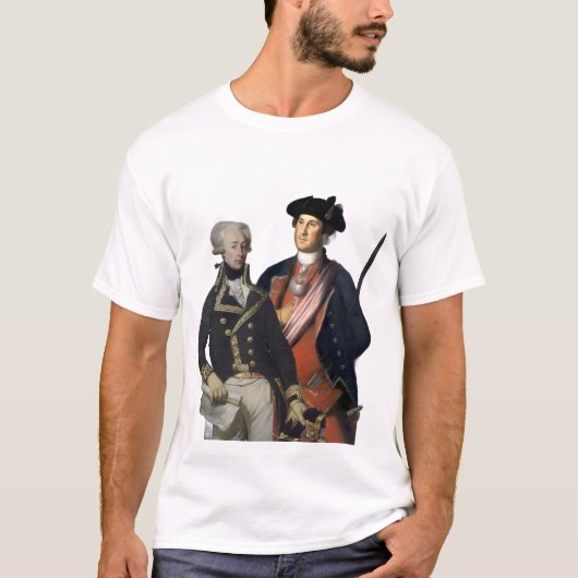 Junger George Washington und Lafayette T-Shirt (Vorderseite)