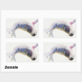 Junger grauer Siegel Gwoche 2003 Rechteckiger Aufkleber (Blatt)