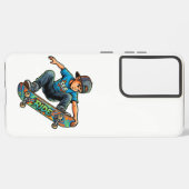 Junger Junge beim Skateboardfahren Samsung Galaxy Hülle (Rückseite (Horizontal))