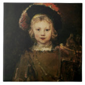 Junger Junge im extravaganten Kleid, c.1660 (Öl Fliese (Vorderseite)