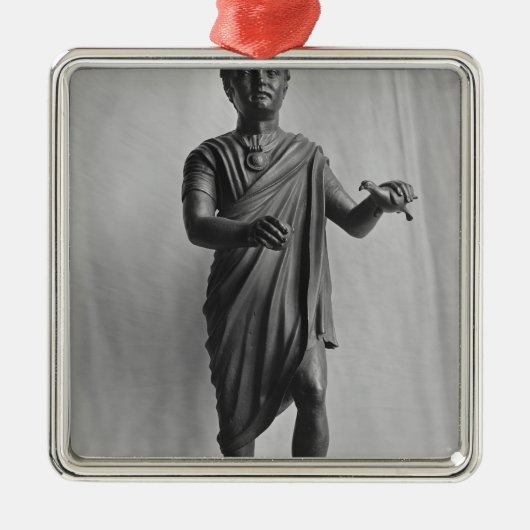Junger Junge mit einem Vogel, spät Republikaner Silbernes Ornament (Vorne)