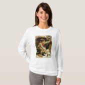 Junger Junge mit Vögeln im Schnee T-Shirt (Vorne ganz)