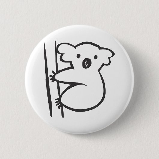Junger Koala in einem Baum in der Button (Vorderseite)