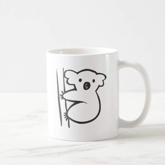 Junger Koala in einem Baum in der Kaffeetasse (Rechts)