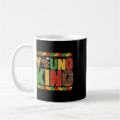 Junger König Afrika Karte Kente Kunst Afroamerikan Kaffeetasse (Links)