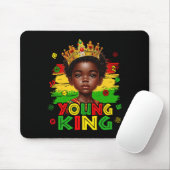 Junger König Black History Month Kinder Afro Junge Mousepad (Mit Mouse)
