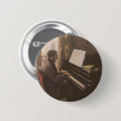 Junger Mann am Klavier von Gustave Caillebotte Button (Vorne & Hinten)