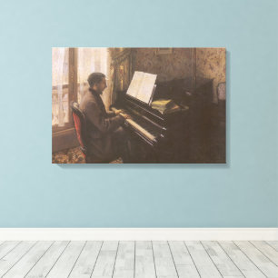 Junger Mann am Klavier von Gustave Caillebotte Leinwanddruck