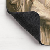 Junger Mann, der ein Kreuz hält Mousepad (Ecke)