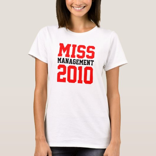Junger Mann "Fräulein-Management 2010". SP. Spitze T-Shirt (Vorderseite)