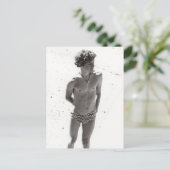 Junger Mann in Speedos Postkarte (Stehend Vorderseite)