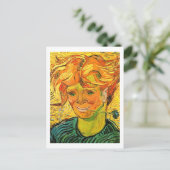 Junger Mann mit Cornflower Van Gogh Fine Art Postkarte (Stehend Vorderseite)