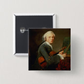 Junger Mann mit einer Violine Button (Vorne & Hinten)