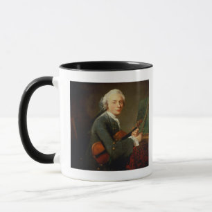 Junger Mann mit einer Violine Tasse