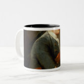 Junger Mann mit einer Violine Zweifarbige Tasse (Vorderseite Links)