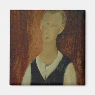 Junger Mann mit schwarzen Waistcoat, 1912 (Öl kan Magnet