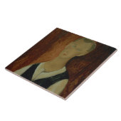 Junger Mann mit schwarzen Waistcoat, 1912 (Öl kann Fliese (Seite)