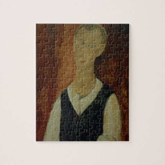Junger Mann mit schwarzen Waistcoat, 1912 (Öl kann Puzzle (Vertikal)