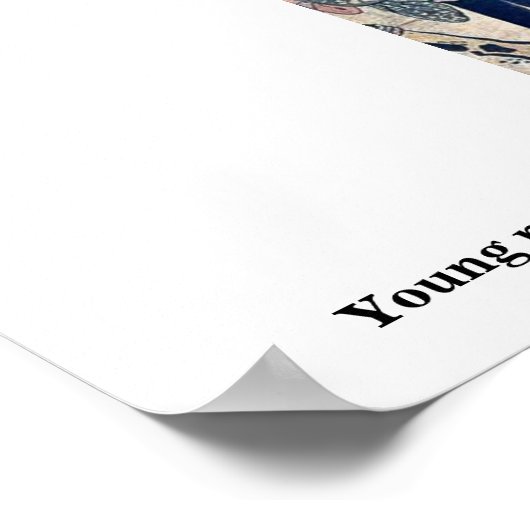 Junger Mann spielt Badminton von Torii, Kiyonaga U Poster (Ecke)