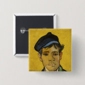 Junger Mann Vincent van Goghs | mit einem Hut, Button (Vorne & Hinten)