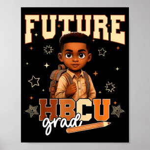 Junger Mann zukünftiger Hbcu-Absolvent schwarze Ab Poster