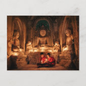 Junger Mönch in den Tempeln von Bagan Postkarte (Vorderseite)