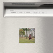 Junger Mönch und Gebetsfahnen Magnet (In Situ (Geschirrspüler))