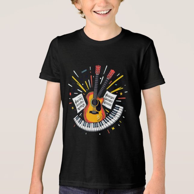 Junger Musikstar-Club Tri-Blend Shirt (Vorderseite)