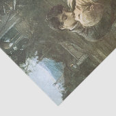 Junger Paar in Liebe (Küssen in einem Boot) (Roman Seidenpapier (Ausschnitt)