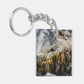 Junger Pelz Siegel auf dem Felsen Schlüsselanhänger (Vorderseite links)