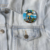 Junger Piraten-Kapitän Button Badge (Beispiel)