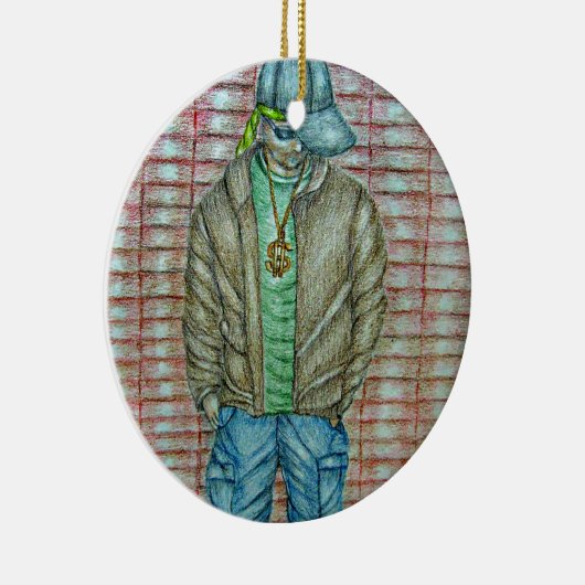 junger Rapper Keramikornament (Rechts)