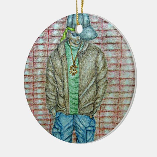 junger Rapper Keramikornament (Links)