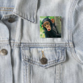 Junger Schimpanse (Pantroglodytes) Button (Beispiel)
