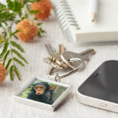 Junger Schimpanse (Pantroglodytes) Schlüsselanhänger (Seite)