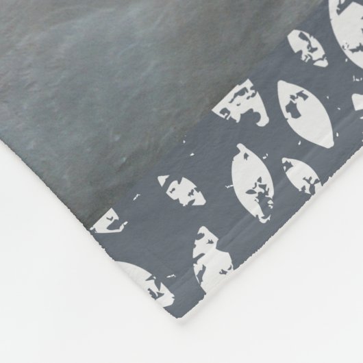 Junger Schwan u. Feder Fleecedecke (Ecke)