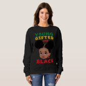 Junger Schwarzer Afrikanischer Kleinkind Mädchen Sweatshirt (Vorne ganz)