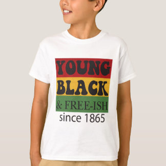 Junger Schwarzer Frei seit 1865 Schwarze Geschicht T-Shirt