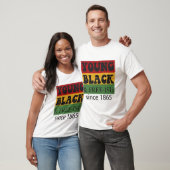 Junger Schwarzer Frei seit 1865 Schwarze Geschicht T-Shirt (Unisex)