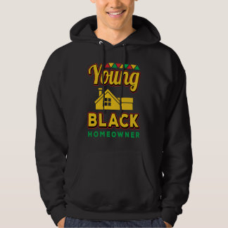 Junger schwarzer Hausbesitzer Afroamerikaner Schwa Hoodie