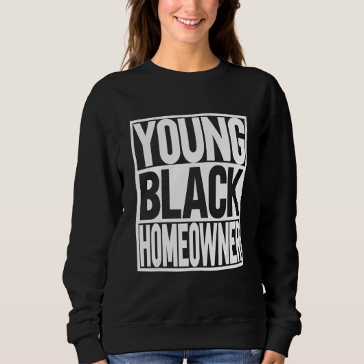Junger schwarzer Hausbesitzer Sweatshirt (Vorderseite)