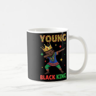 Junger Schwarzer König Dabbing-Krone Dashiki Kente Kaffeetasse
