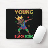 Junger schwarzer König Dabbing Krone Dashiki Kente Mousepad (Mit Mouse)