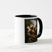 Junger schwarzer Mann, der einen Korb hält Tasse (VorderseiteRechts)