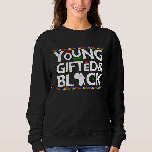 Junger Schwarzer Melanin Afrikanischer Schwarzer G Sweatshirt (Vorderseite)