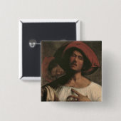 Junger singender Mann Button (Vorne & Hinten)